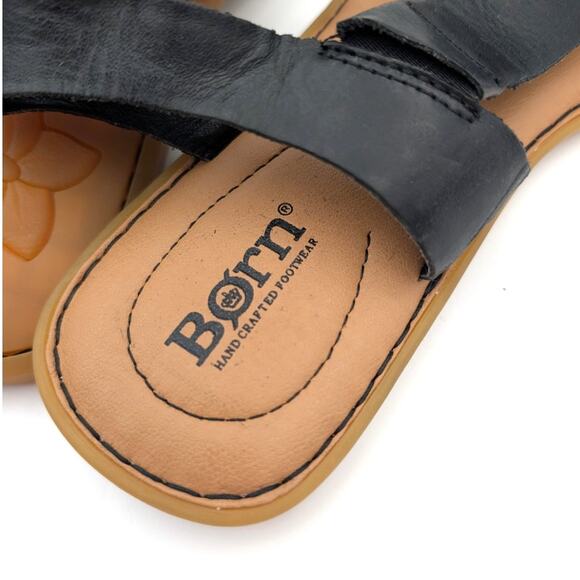 Børn Leah Ankle Strap Sandal Women's Leather Black/Brown Size US9M EU40 - Picture 8 of 8